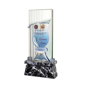Glass Torch with Marble Base Trophy (U-21)