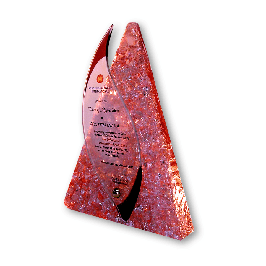 Red Pyramid Plaque – Trophy (CIS-2)