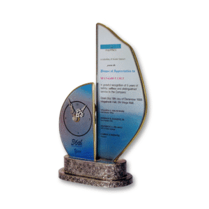 Half Round with Clock (Plaques & Trophy)